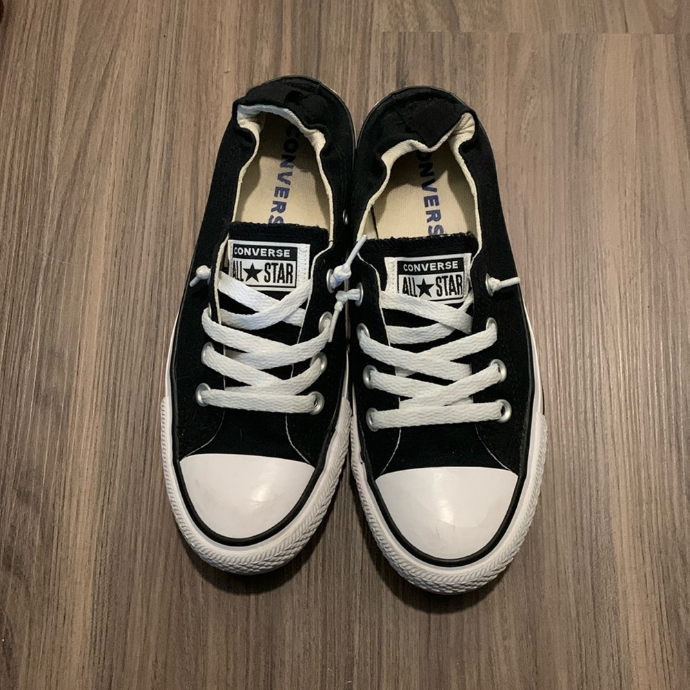 Converse Slip on Black Sneakers. Women’s size 7